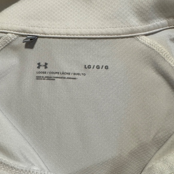 Preowned Men's Under Armour 1/4 Zip Long Sleeve "SEASIDE" Size L Pullover - Picture 6 of 6